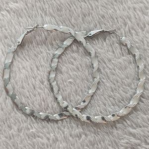 Silver hoop earrings
